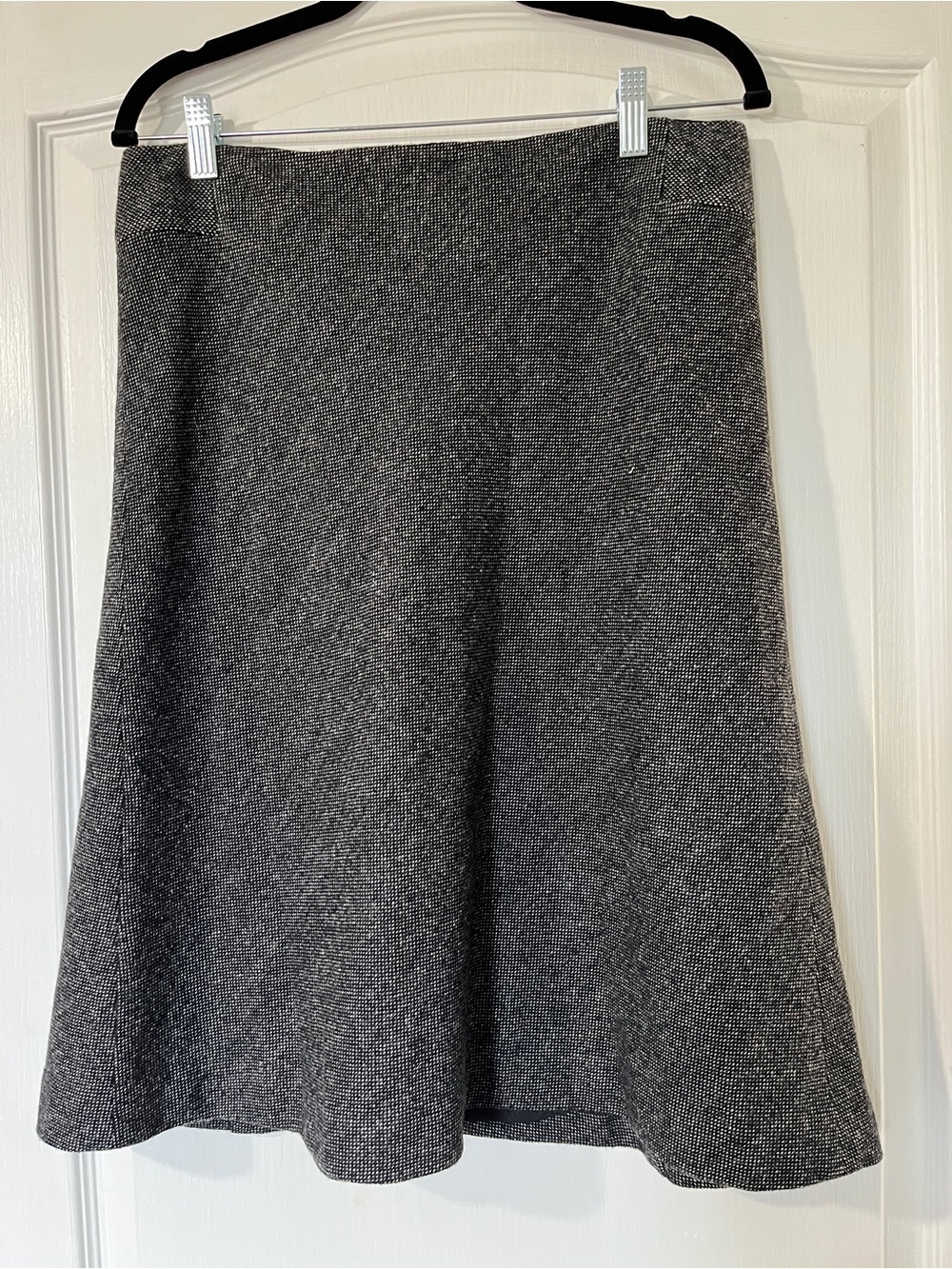 LOFT Gray Tweed A-Line Skirt